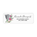Search for exotic flower return address labels Watercolor