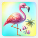 Search for cute pink cartoon bird stickers Flamingo