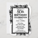 Search for damask birthday invitations Feminine