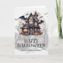 Search for house halloween cards Full moon