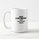Search for social anxiety mugs Typography