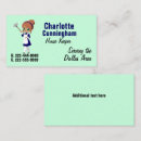 Search for cartoon houses business cards House cleaner