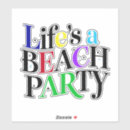 Search for fun in the sun stickers Party