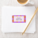 Search for pink stripe return address labels Purple