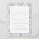 Search for white and silver christening invitations Lace