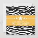 Search for zebra sweet 16 invitations Girly