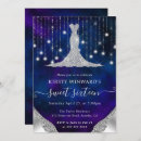 Search for diamond sweet 16 invitations Silver