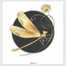 Search for dragonfly gold stickers Golden