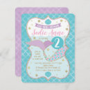 Search for purple and turquoise birthday invitations Mermaid