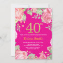 Search for floral 40th birthday invitations Adult birthday party