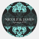 Search for aqua damask stickers Bridal