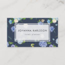Search for blue hydrangea business cards Designer