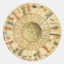 Search for gold pentagram stickers Witch
