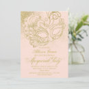 Search for pink gold masquerade party invitations Mardi gras