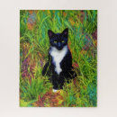 Search for black tuxedo cat puzzles Nature