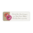 Search for pink gerbera daisy return address labels Country