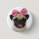 Search for pink pugs badges Dog