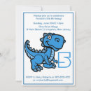 Search for t rex birthday invitations Blue