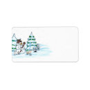 Search for cat christmas return address labels Cartoon