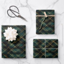 Search for dark green christmas wrapping paper Tartan plaid