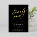 Search for black and gold 21st birthday invitations Trendy