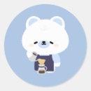 Search for funny polar bears stickers Kawaii