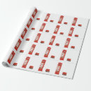 Search for london bus wrapping paper Red