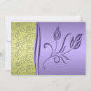 Search for lavender and green wedding invitations Violet