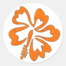 Search for orange hibiscus stickers Tropical