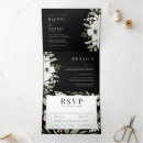 Search for elegant floral wedding invitations Black and white
