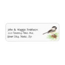 Search for wild birds return address labels Watercolor