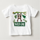 Search for sloth birthday tshirts Wild one