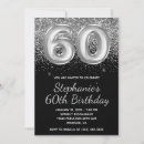 Search for black and silver 60th invitations Milestone