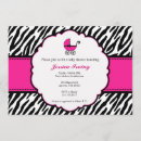 Search for zebra print and pink invitations Shower