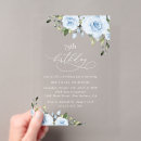 Search for blue flowers birthday invitations Greenery
