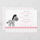 Search for zebra baby girl shower invitations Cute