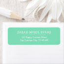 Search for teal return address labels Modern