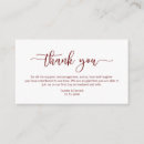 Search for thank you wedding enclosure cards Burgundy
