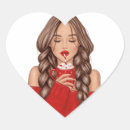 Search for heart chocolate box stickers Red