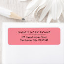 Search for plain pink return address labels Modern