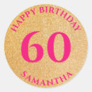 Search for happy 60th birthday stickers Glitter