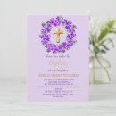 Search for lilac christening invitations Purple