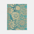 Search for teal and gold blankets Green