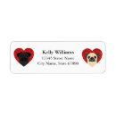 Search for pugs return address labels Pug mum