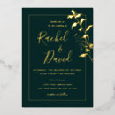 Search for gold foil floral wedding invitations Modern