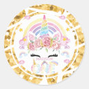 Search for unicorn 1st birthday stickers Gold