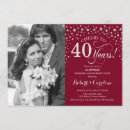 Search for red silver anniversary invitations Elegant