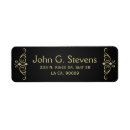 Search for black glitter return address labels Elegant