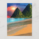 Search for pitons postcards St lucia