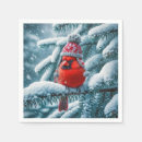 Search for red cardinal napkins Wildlife